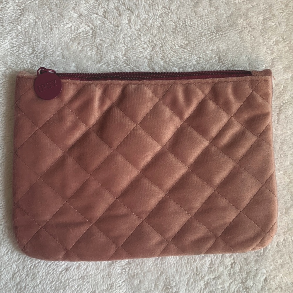 Pink Velvet Makeup Bag